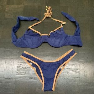 Beach Bunny Bikini blue animal print